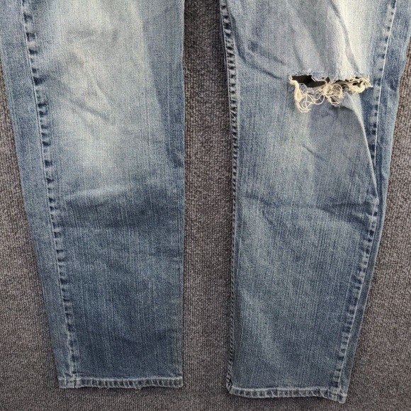 Wrangler Men's Advanced Comfort Jeans Blue 33x32 Distressed Pockets - Picture 4 of 14